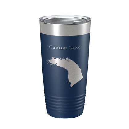 Canton Lake Map Tumbler Travel Mug Insulated Laser Engraved Coffee Cup Oklahoma 20 oz-8