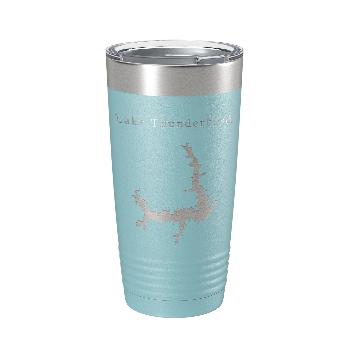 Lake Thunderbird Map Tumbler Travel Mug Insulated Laser Engraved Coffee Cup Oklahoma 20 oz-13