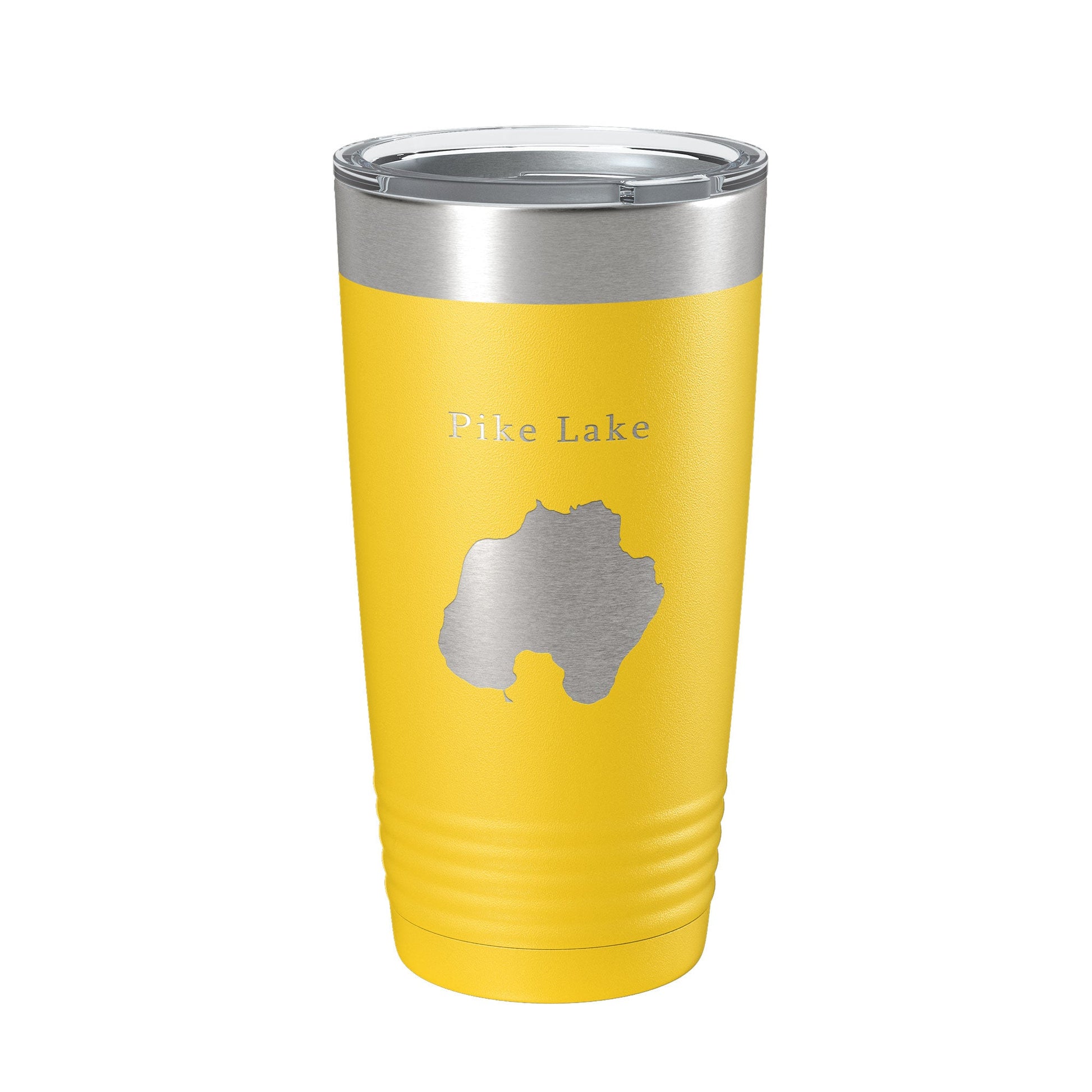 Pike Lake Map Tumbler Travel Mug Insulated Laser Engraved Coffee Cup Washington County Wisconsin 20 oz-4