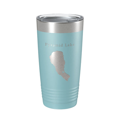 Pyramid Lake Map Tumbler Travel Mug Insulated Laser Engraved Coffee Cup Nevada 20 oz-13