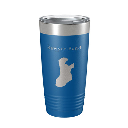 Sawyer Pond Tumbler Lake Map Travel Mug Insulated Laser Engraved Coffee Cup Maine 20 oz-6