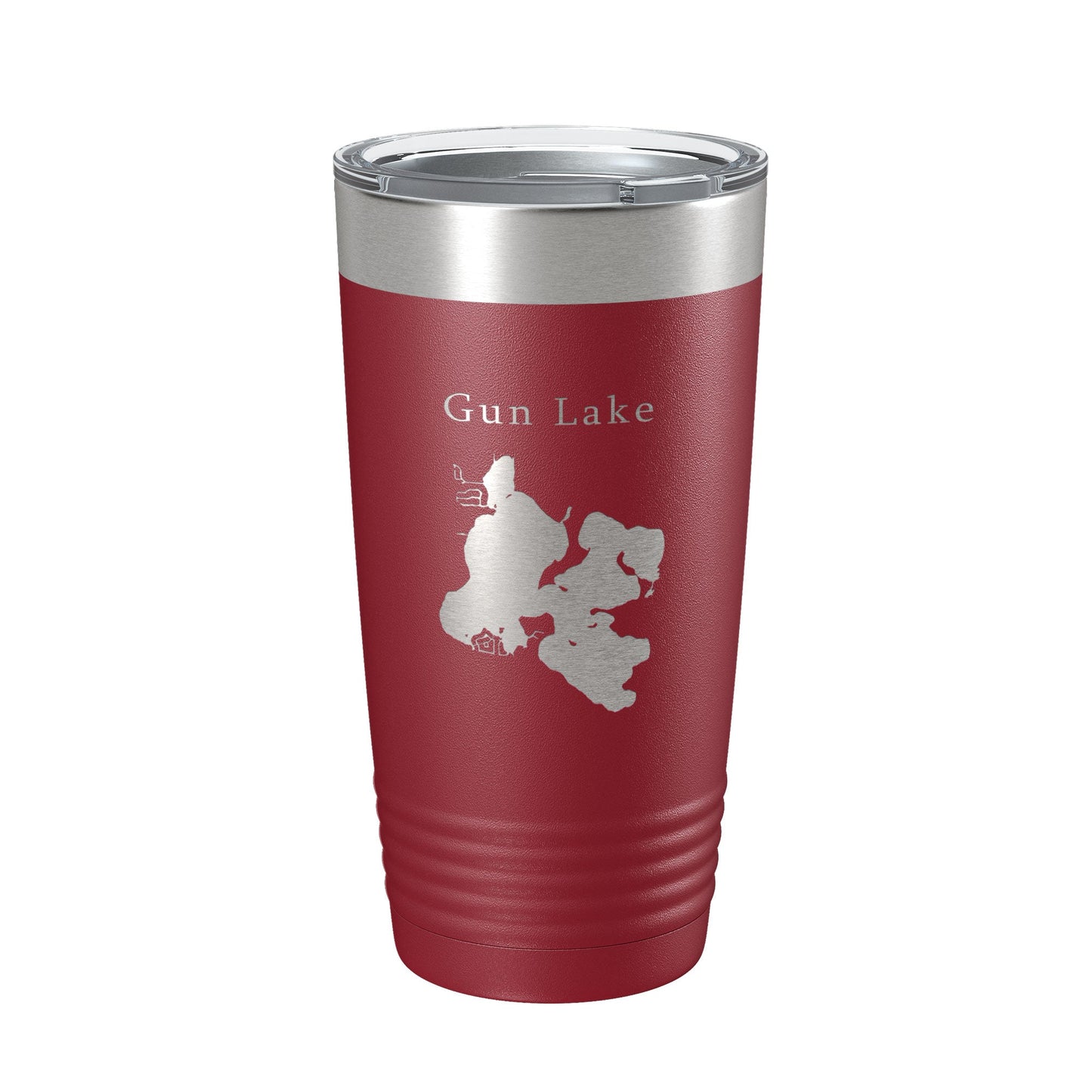 Gun Lake Map Tumbler Travel Mug Insulated Laser Engraved Coffee Cup Michigan 20 oz-18