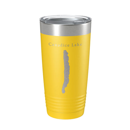 Canadice Lake Map Tumbler Travel Mug Insulated Laser Engraved Coffee Cup New York 20 oz-4