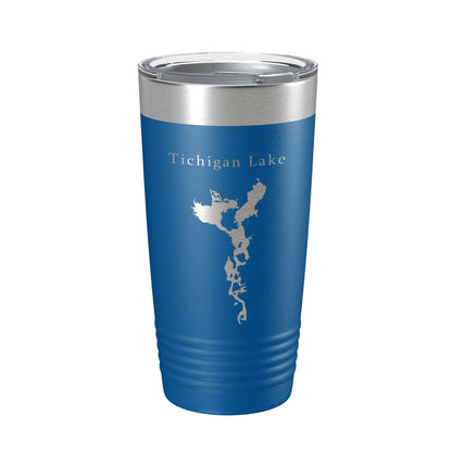 Tichigan Lake Map Tumbler Travel Mug Insulated Laser Engraved Coffee Cup Wisconsin 20 oz-6