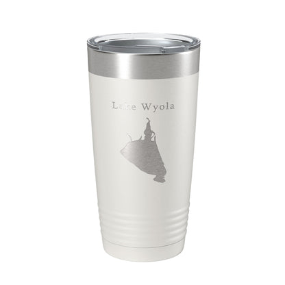 Lake Wyola Map Tumbler Travel Mug Insulated Laser Engraved Coffee Cup Massachusetts 20 oz-7