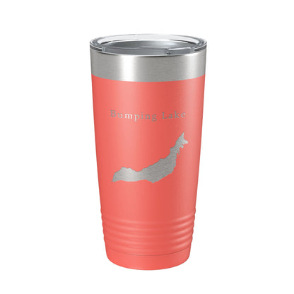 Bumping Lake Map Tumbler Travel Mug Insulated Laser Engraved Coffee Cup Washington 20 oz-20