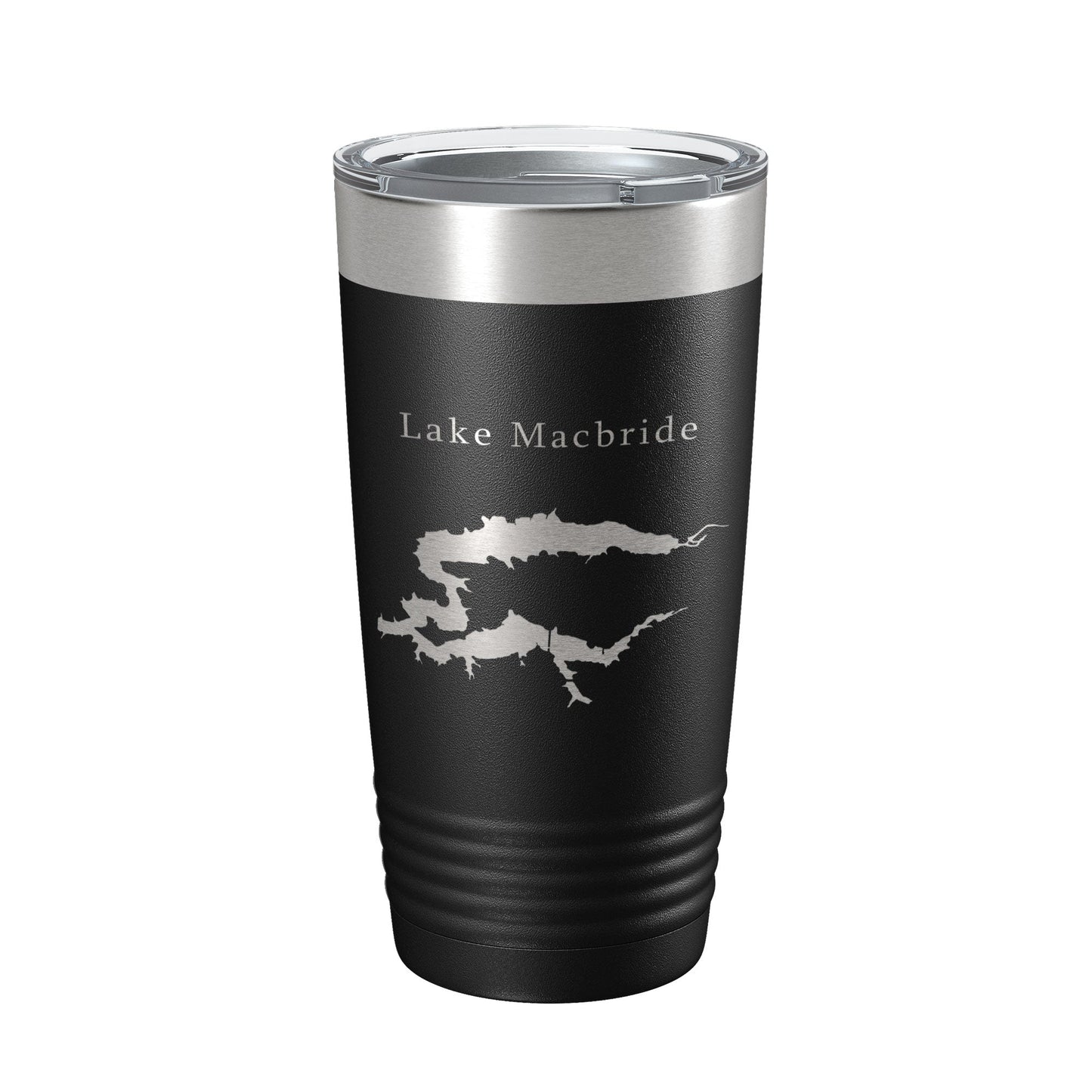 Lake Macbride Map Tumbler Travel Mug Insulated Laser Engraved Coffee Cup Iowa 20 oz-0