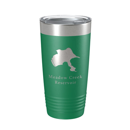 Meadow Creek Reservoir Tumbler Lake Map Travel Mug Insulated Laser Engraved Coffee Cup Colorado 20 oz-9