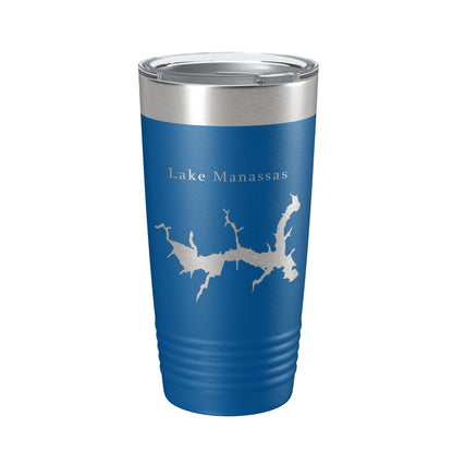 Lake Manassas Map Tumbler Travel Mug Insulated Laser Engraved Coffee Cup Virginia 20 oz-6