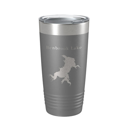 Benbrook Lake Map Tumbler Travel Mug Insulated Laser Engraved Coffee Cup Texas 20 oz-16