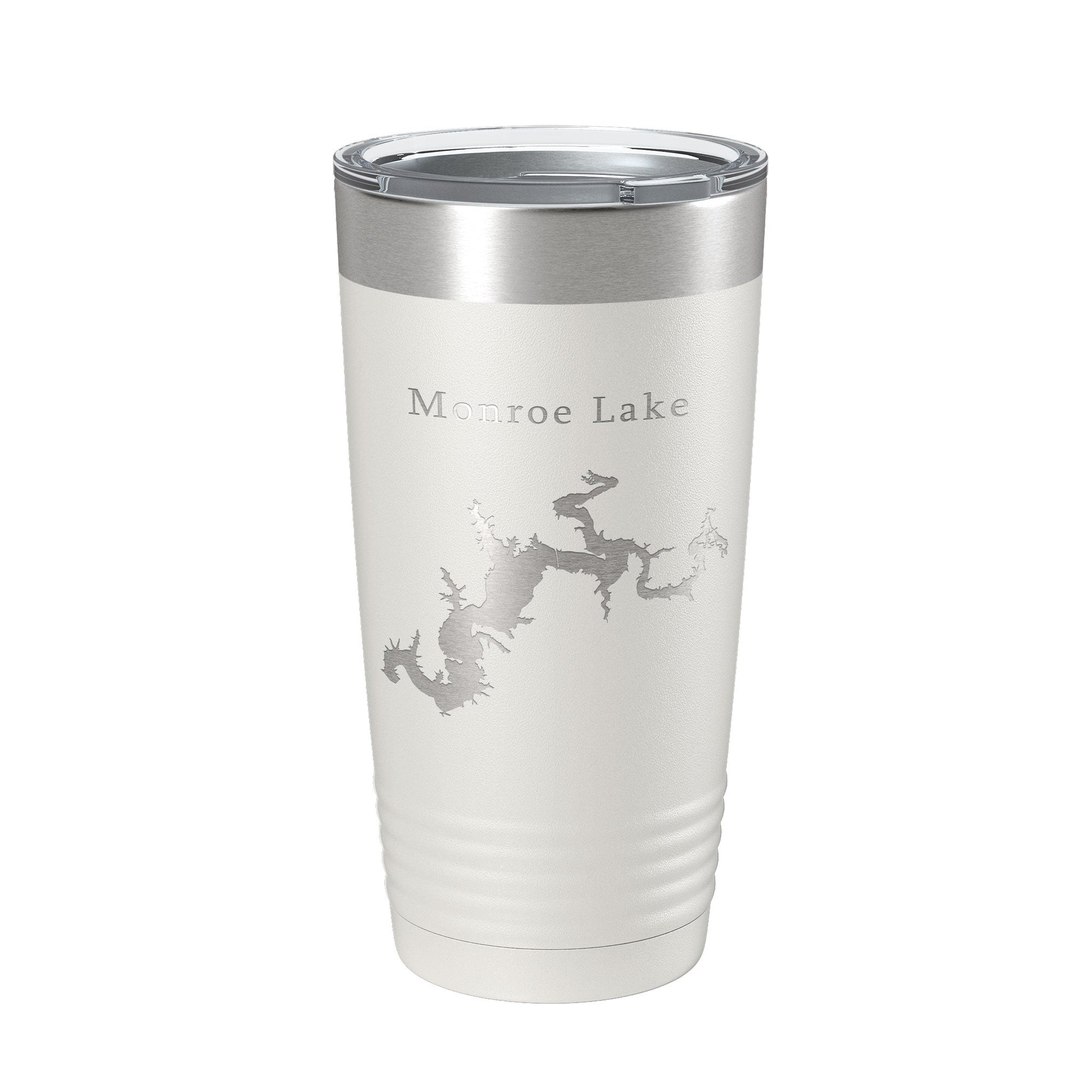 Monroe Lake Map Tumbler Travel Mug Insulated Laser Engraved Coffee Cup Indiana 20 oz-1