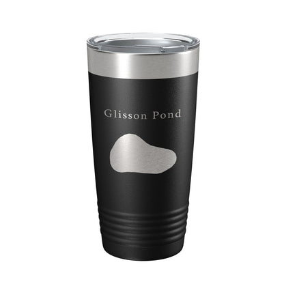 Glisson Pond Tumbler Lake Map Travel Mug Insulated Laser Engraved Coffee Cup Florida 20 oz-0