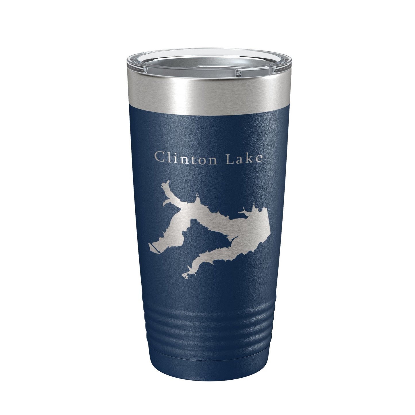 Clinton Lake Map Tumbler Travel Mug Insulated Laser Engraved Coffee Cup Kansas 20 oz-2