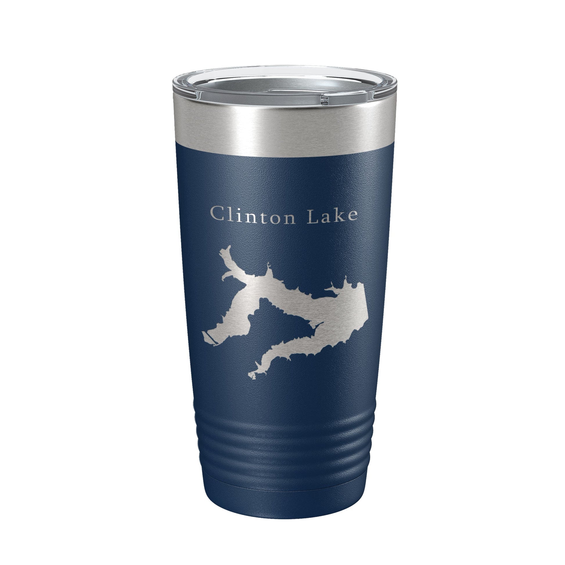 Clinton Lake Map Tumbler Travel Mug Insulated Laser Engraved Coffee Cup Kansas 20 oz-2