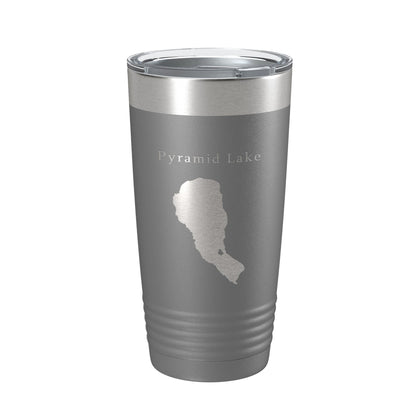 Pyramid Lake Map Tumbler Travel Mug Insulated Laser Engraved Coffee Cup Nevada 20 oz-16