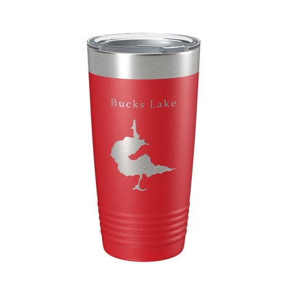 Bucks Lake Map Tumbler Travel Mug Insulated Laser Engraved Coffee Cup California 20 oz-10