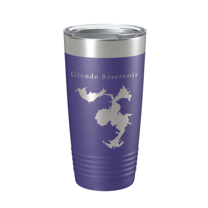 Glendo Reservoir Tumbler Lake Map Travel Mug Insulated Laser Engraved Coffee Cup Wyoming 20 oz-15