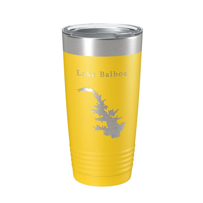 Lake Balboa Map Tumbler Travel Mug Insulated Laser Engraved Coffee Cup Hot Springs Village Arkansas 20 oz-4