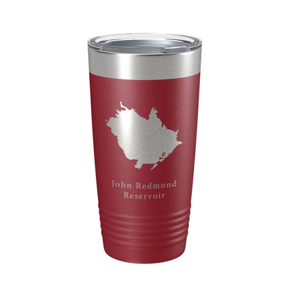 John Redmond Reservoir Tumbler Lake Map Travel Mug Insulated Laser Engraved Coffee Cup Kansas 20 oz-18