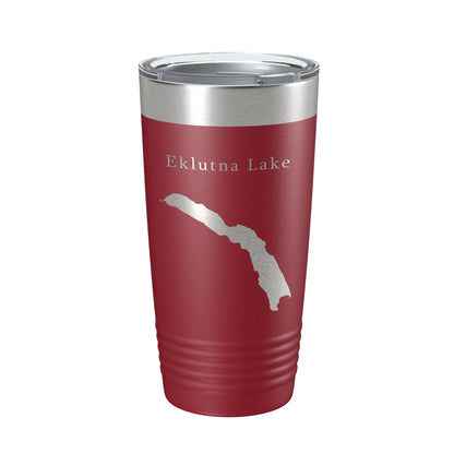 Eklutna Lake Map Tumbler Travel Mug Insulated Laser Engraved Coffee Cup Alaska 20 oz-18