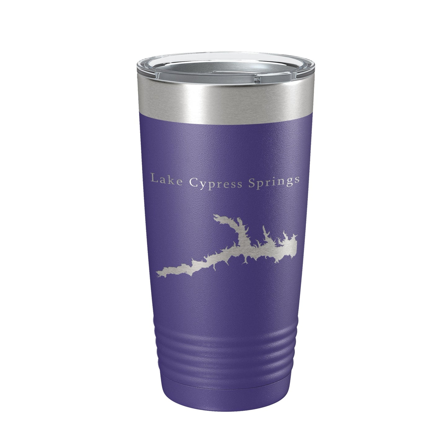 Lake Cypress Springs Map Tumbler Travel Mug Insulated Laser Engraved Coffee Cup Texas 20 oz-15