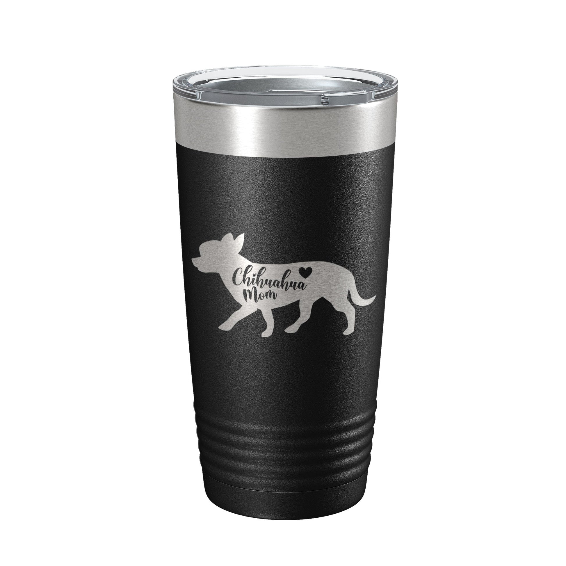 Chihuahua Mom Tumbler Dog Travel Mug Gift Insulated Laser Engraved Coffee Cup 20 oz-5