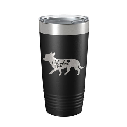 Chihuahua Mom Tumbler Dog Travel Mug Gift Insulated Laser Engraved Coffee Cup 20 oz-5