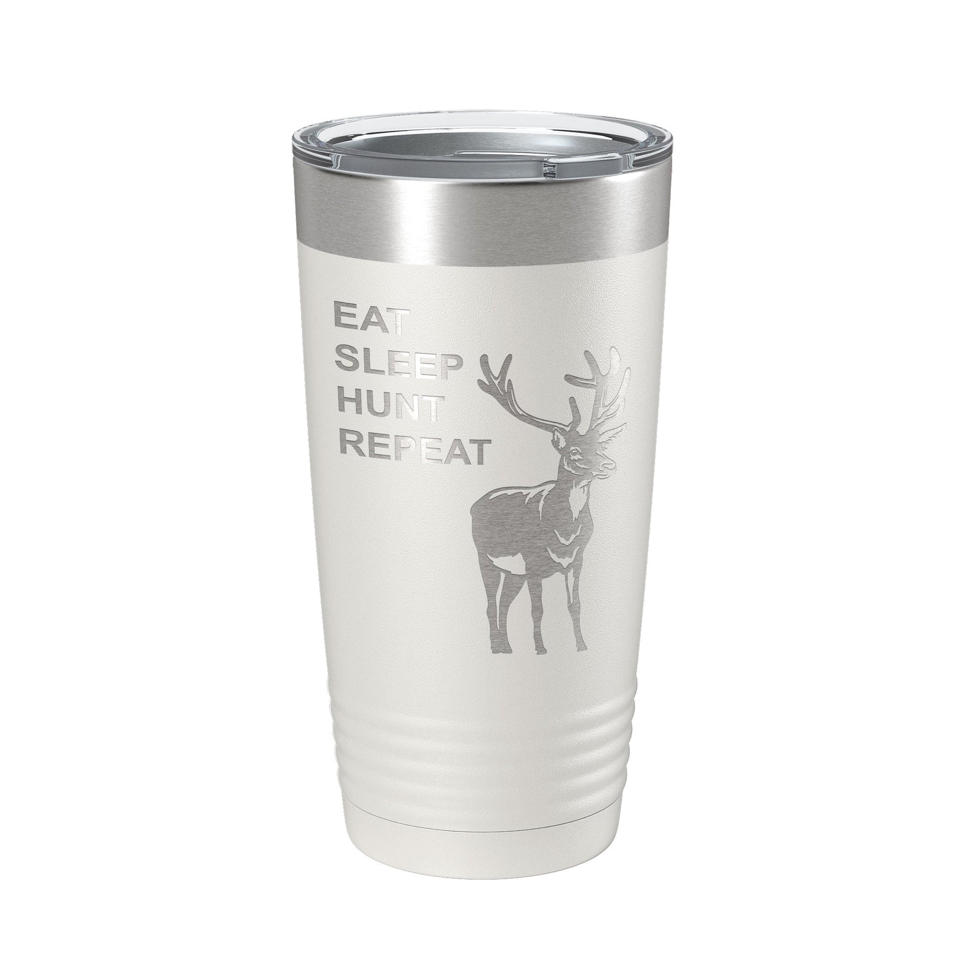 Deer Hunter Tumbler Eat Sleep Hunt Repeat Travel Mug Deer Hunting Insulated Laser Engraved Coffee Cup Gift 20 oz-1
