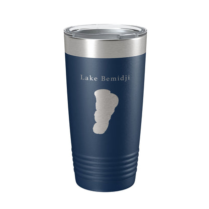Lake Bemidji Map Tumbler Travel Mug Insulated Laser Engraved Coffee Cup Minnesota 20 oz-2