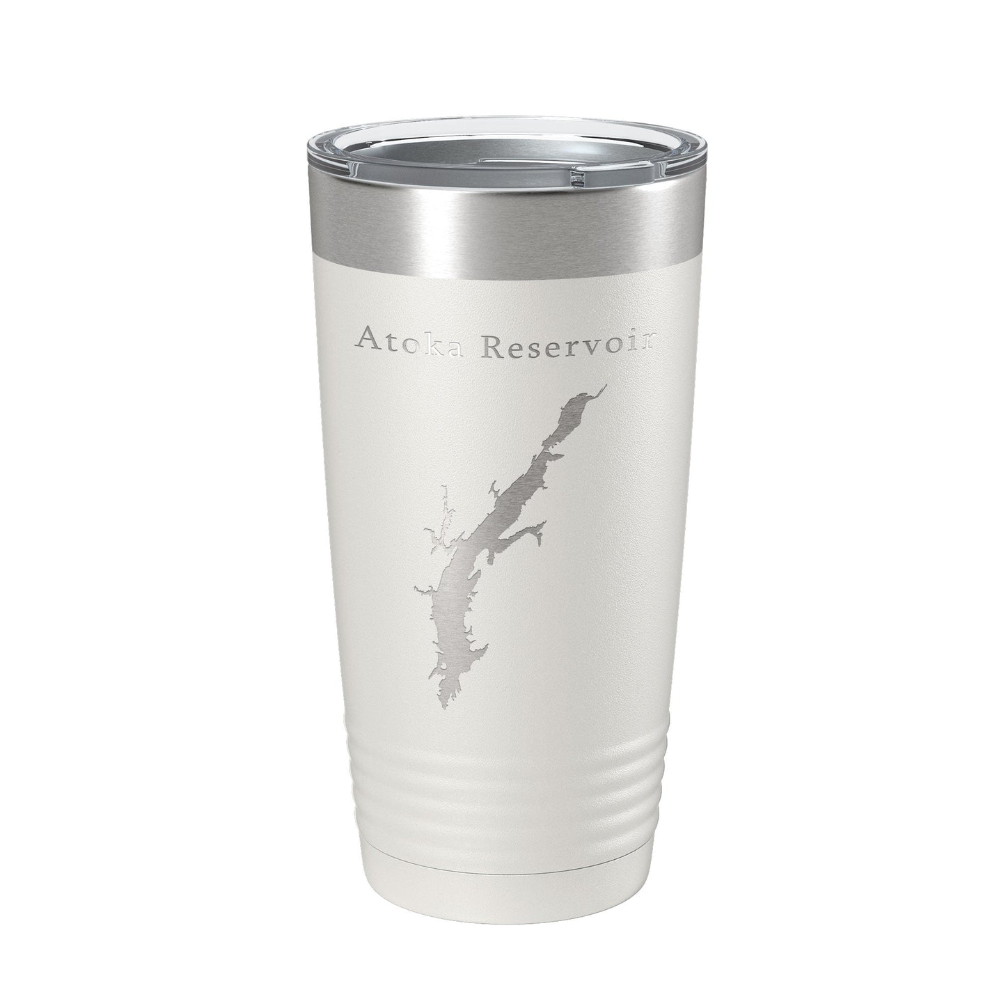 Atoka Reservoir Tumbler Lake Map Travel Mug Insulated Laser Engraved Coffee Cup Oklahoma 20 oz-7