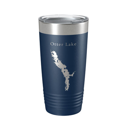 Otter Lake Map Tumbler Travel Mug Insulated Laser Engraved Coffee Cup Colburn Wisconsin 20 oz-2