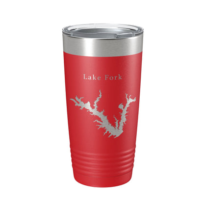 Lake Fork Reservoir Map Tumbler Travel Mug Insulated Laser Engraved Coffee Cup Texas 20 oz-10