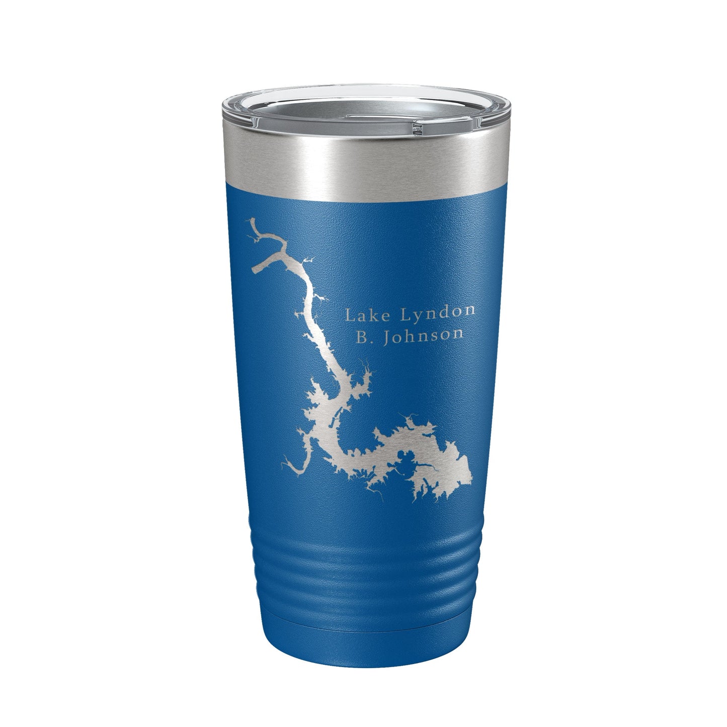 Lake Lyndon B. Johnson Map Tumbler Travel Mug Insulated Laser Engraved Coffee Cup Texas 20 oz-6