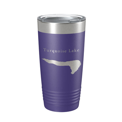 Turquoise Lake Map Tumbler Travel Mug Insulated Laser Engraved Coffee Cup Colorado 20 oz-15
