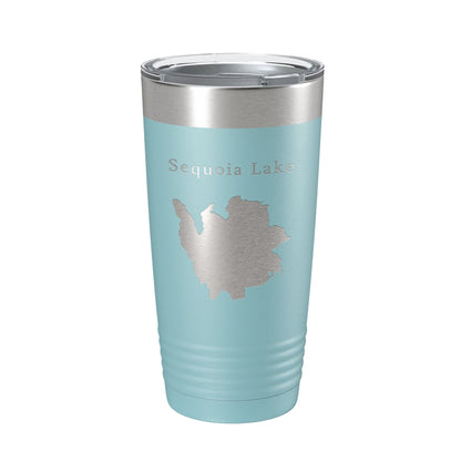 Sequoia Lake Map Tumbler Travel Mug Insulated Laser Engraved Coffee Cup California 20 oz-13