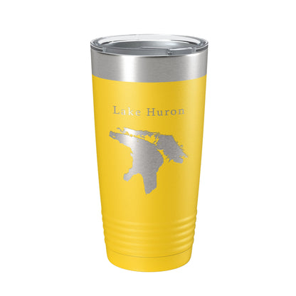 Lake Huron Map Tumbler Travel Mug Insulated Laser Engraved Coffee Cup Michigan Ontario 20 oz-19