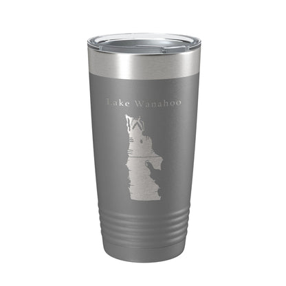 Lake Wanahoo Map Tumbler Travel Mug Insulated Laser Engraved Coffee Cup Nebraska 20 oz-16