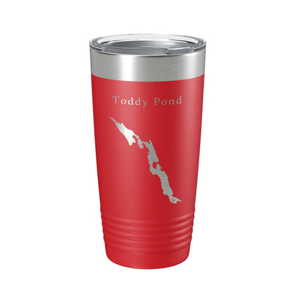 Toddy Pond Tumbler Lake Map Travel Mug Insulated Laser Engraved Coffee Cup Maine 20 oz-10