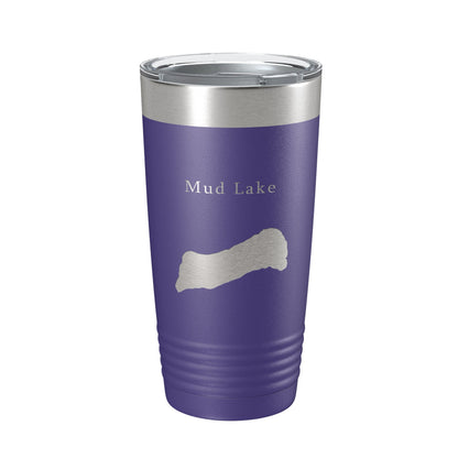 Mud Lake Map Tumbler Travel Mug Insulated Laser Engraved Coffee Cup Maine 20 oz-15