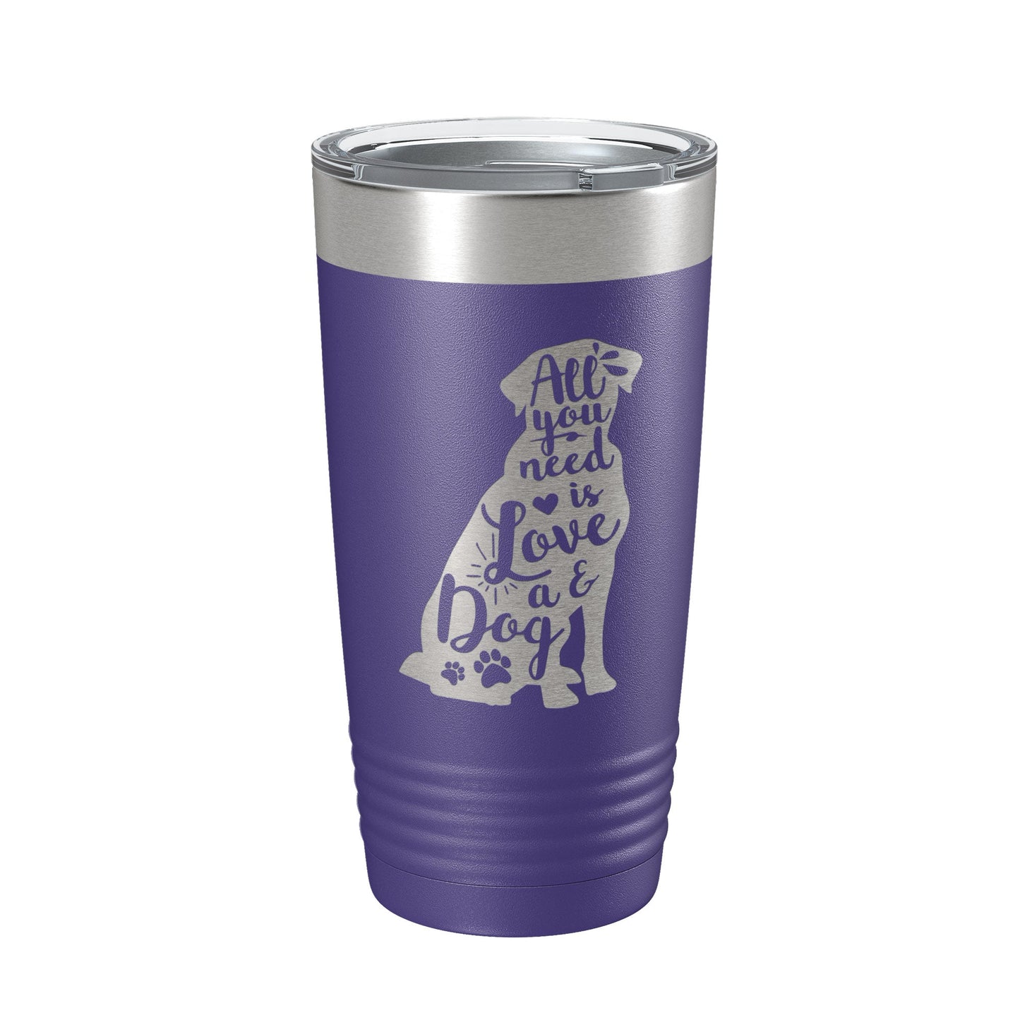 Love and a Dog Tumbler Dog Lover Travel Mug All You Need is Love Insulated Laser Engraved Coffee Cup Pet Owner Gift 20 oz-15
