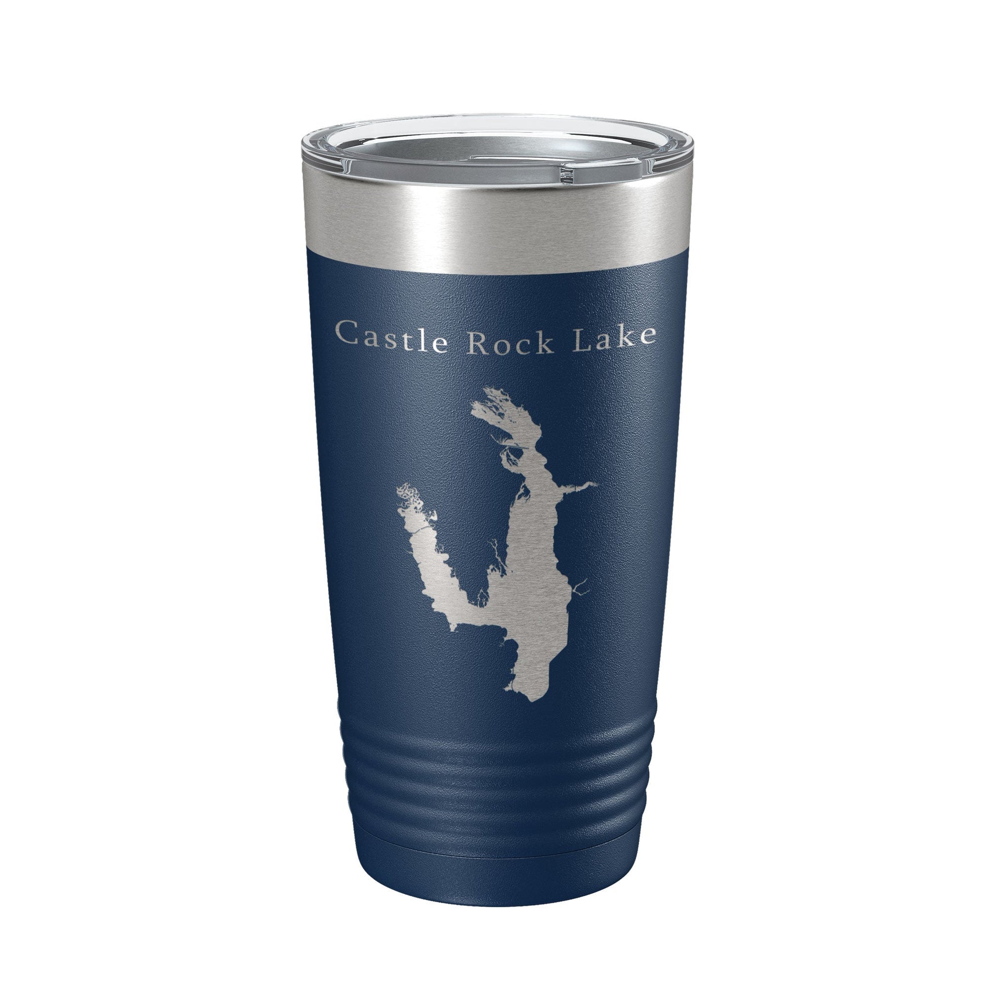 Castle Rock Lake Map Tumbler Travel Mug Insulated Laser Engraved Coffee Cup Wisconsin 20 oz-2