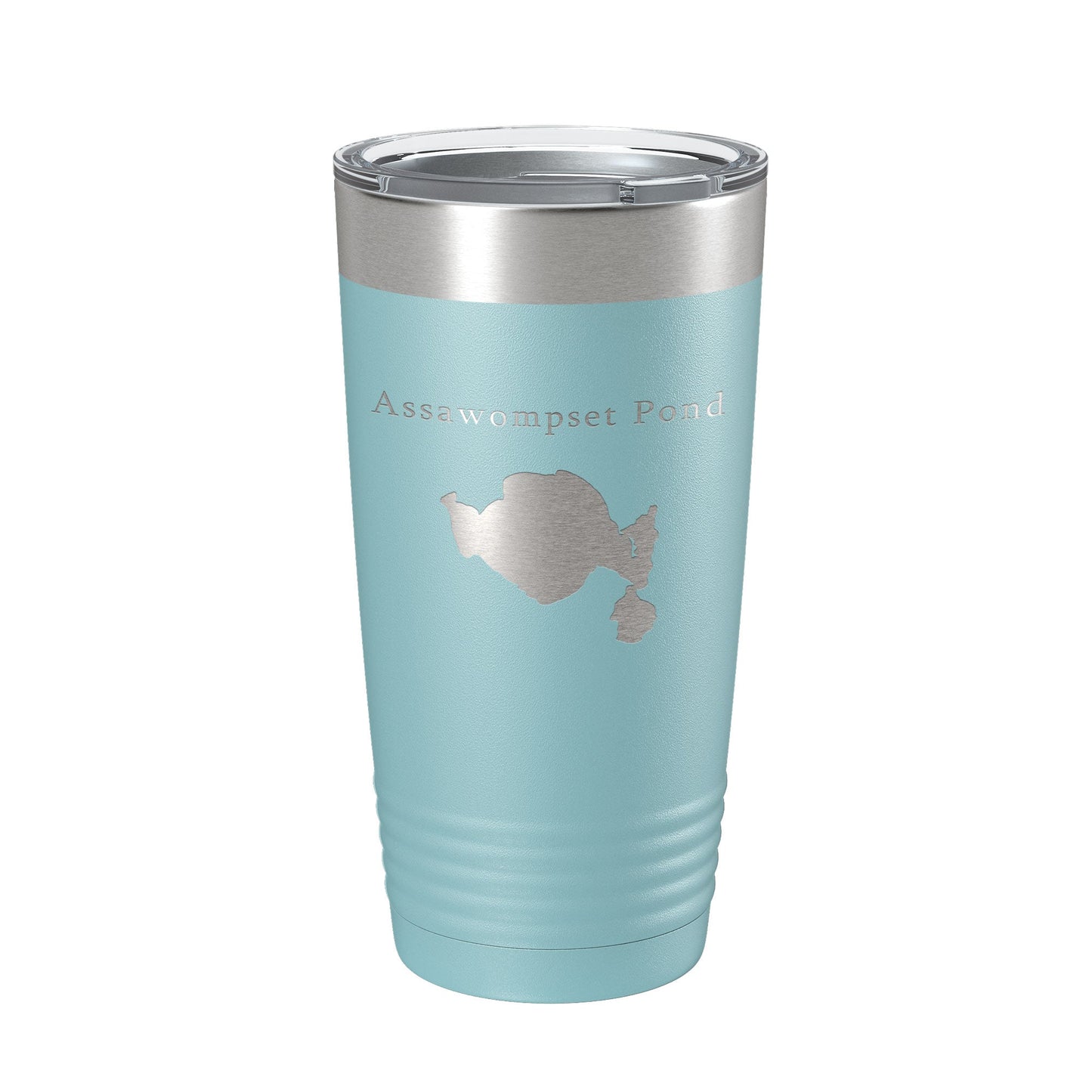 Assawompset Pond Tumbler Lake Map Travel Mug Insulated Laser Engraved Coffee Cup Massachusetts 20 oz-13
