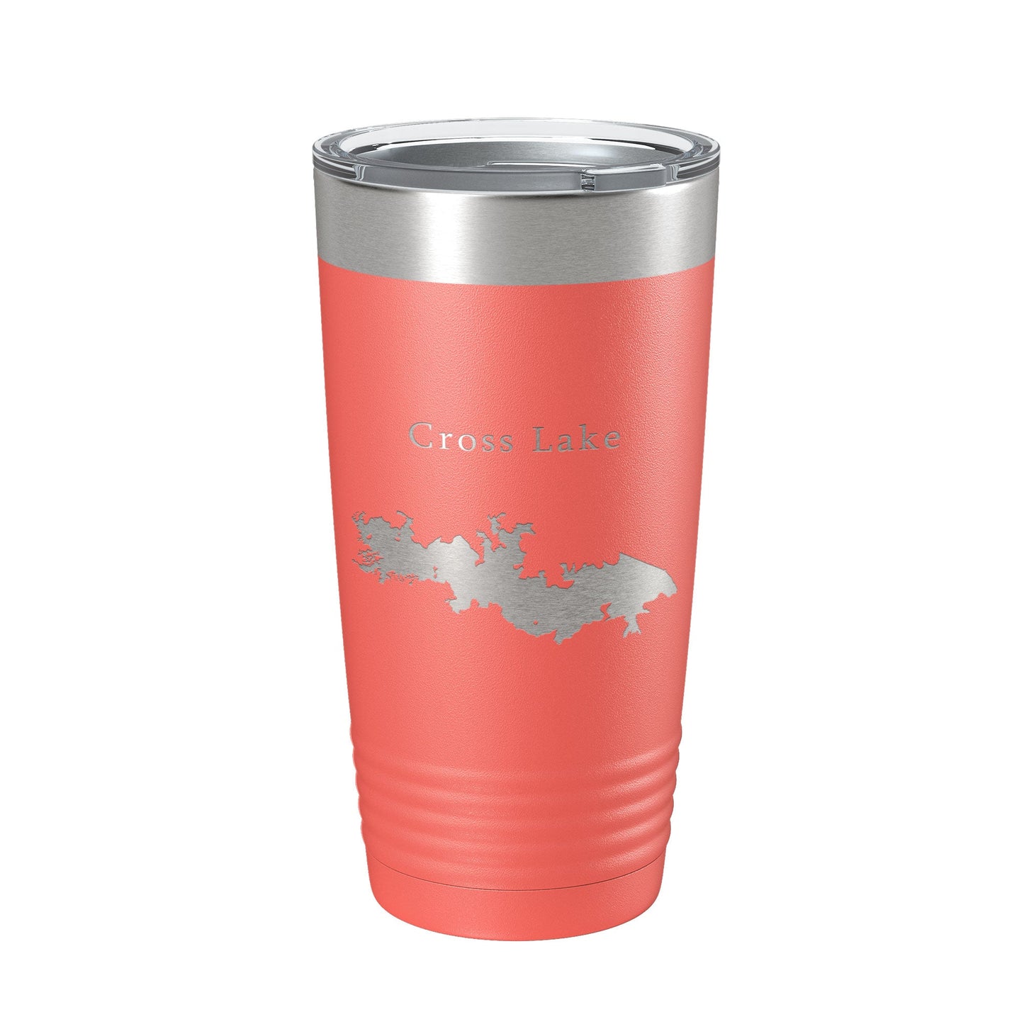 Cross Lake Map Tumbler Travel Mug Insulated Laser Engraved Coffee Cup Shreveport Louisiana 20 oz-20