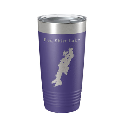 Red Shirt Lake Map Tumbler Travel Mug Insulated Laser Engraved Coffee Cup Alaska 20 oz-15