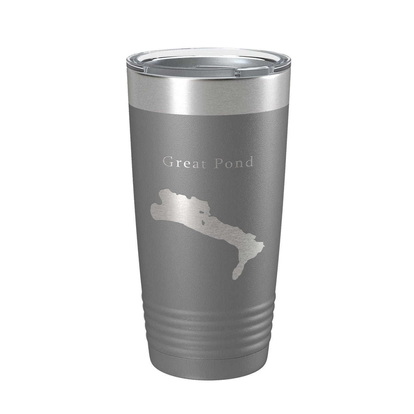 Great Pond Tumbler Lake Map Travel Mug Insulated Laser Engraved Coffee Cup Maine 20 oz-16