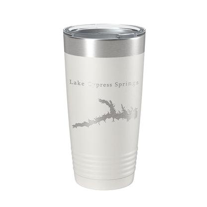 Lake Cypress Springs Map Tumbler Travel Mug Insulated Laser Engraved Coffee Cup Texas 20 oz-7