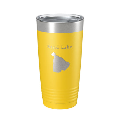 Sand Lake Map Tumbler Travel Mug Insulated Laser Engraved Coffee Cup Michigan 20 oz-19