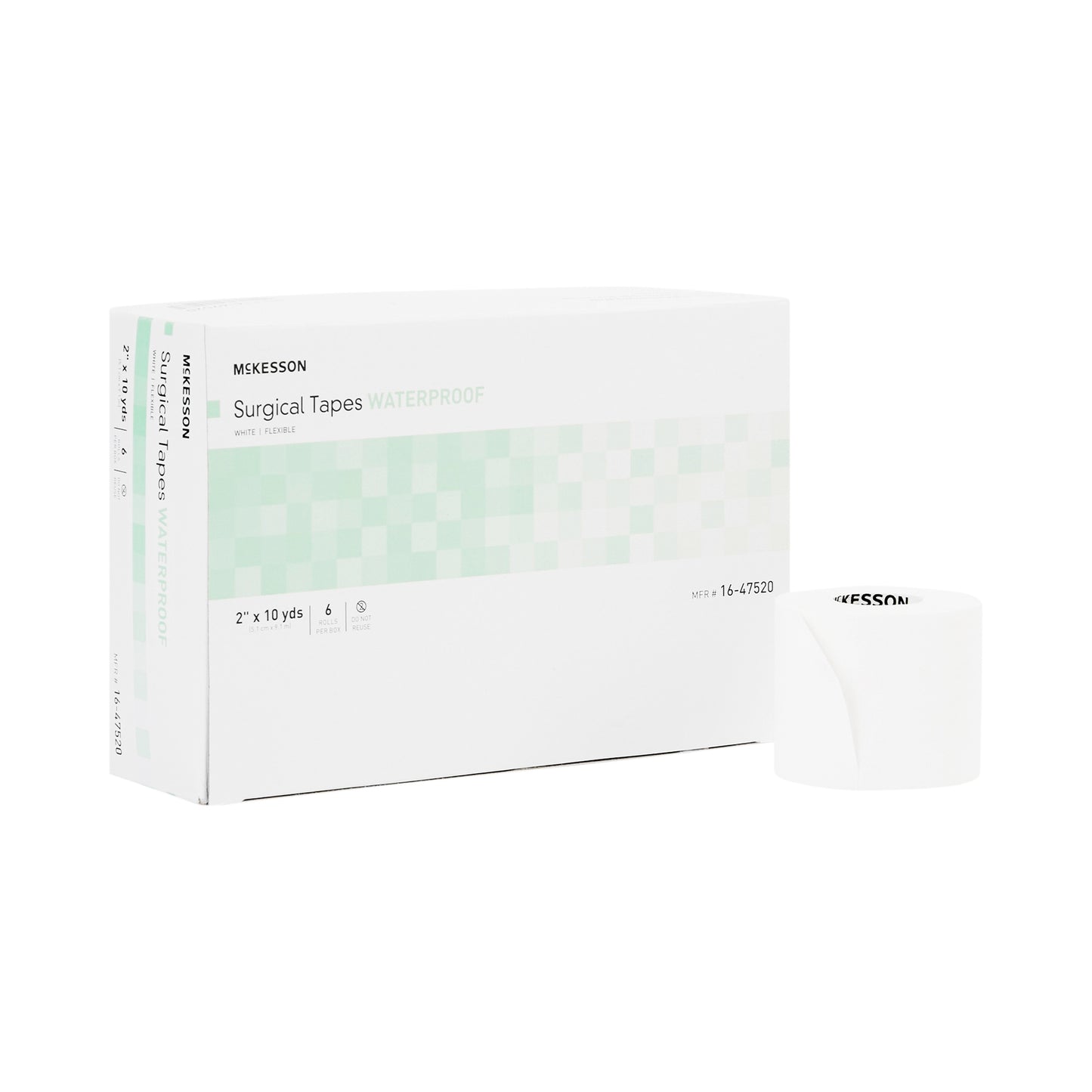Waterproof Medical Tape McKesson White 2 Inch X 10 Yard Adhesive NonSterile