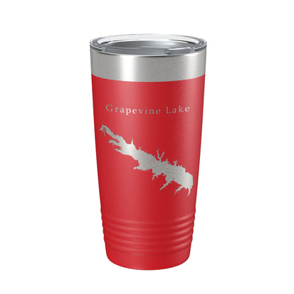 Grapevine Lake Map Tumbler Travel Mug Insulated Laser Engraved Coffee Cup Texas 20 oz-10