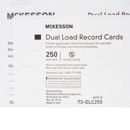 Sterilization Record Card McKesson Steam / EO Gas
